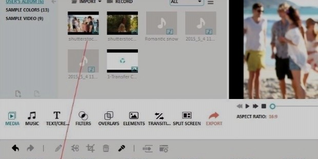 video editor main interface