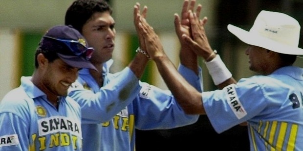 yuvraj singh in his first match