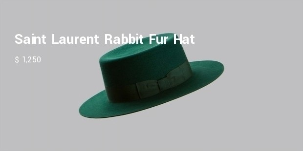 yves saint laurent rabbit fur hat