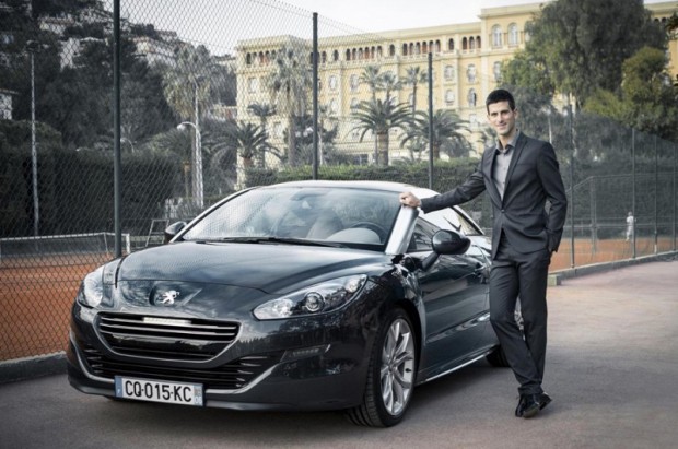 Novak Djokovic With His Peugeot