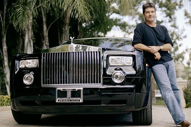 Simon Cowell With His Rolls Royce