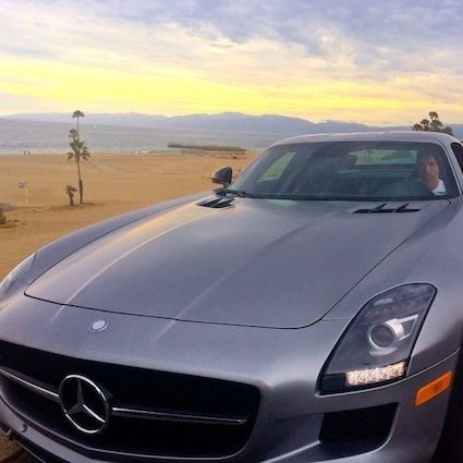 Dimitrov with his Mercedes Benz