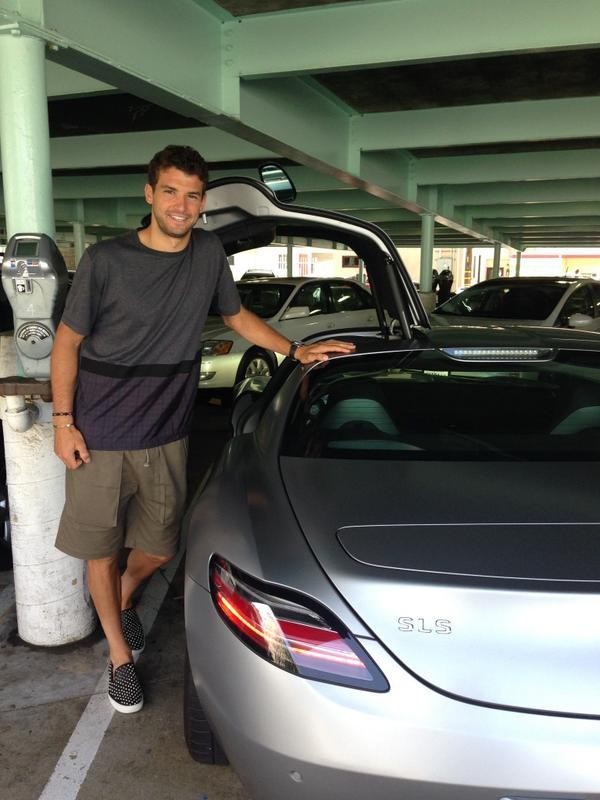 Dimitrov with his Car