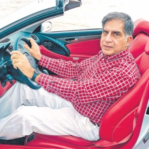 Ratan Tata Driving His Ferari Car