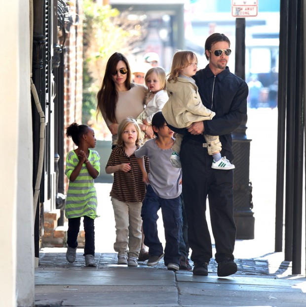 Angelina Jolie with Her Family