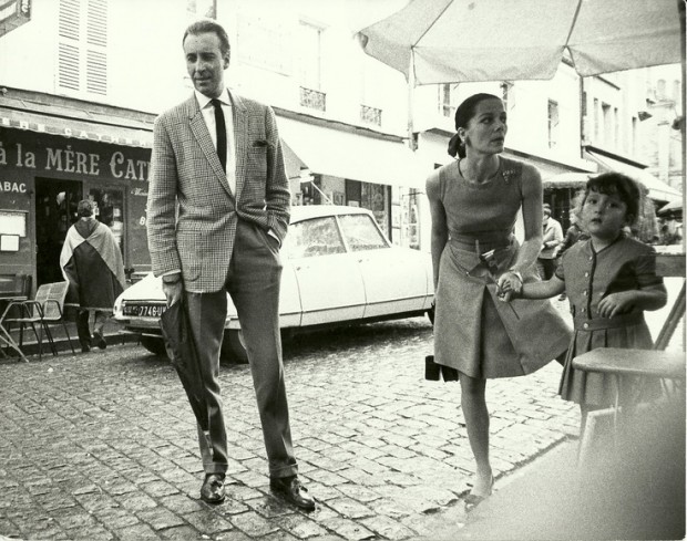 Christopher Lee With his Family in Paris, Around 1967