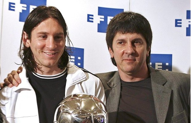 Messi with his father Jorge Horácio Messi