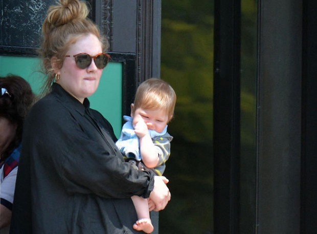 Adele and her son