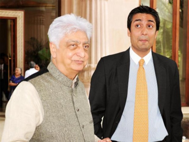 Rishad Premji with his father Azim Premji