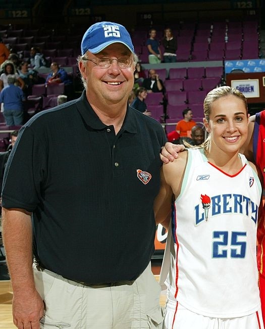 Becky Hammon and his dad after Liberty Vs Phoenix