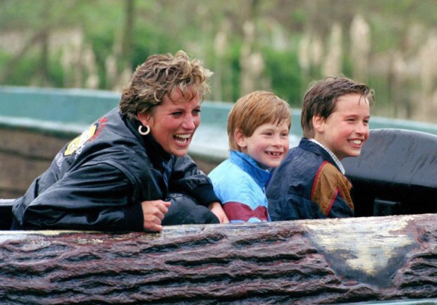 Princess Diana with her boys