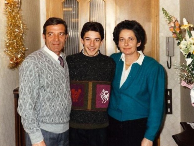 Del Piero with his father Gino Del Piero and mother Bruna Del Piero