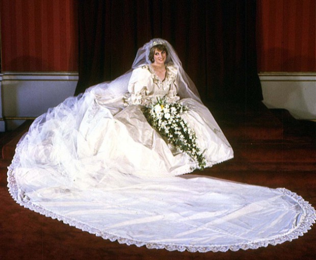 Princess Diana on her wedding day