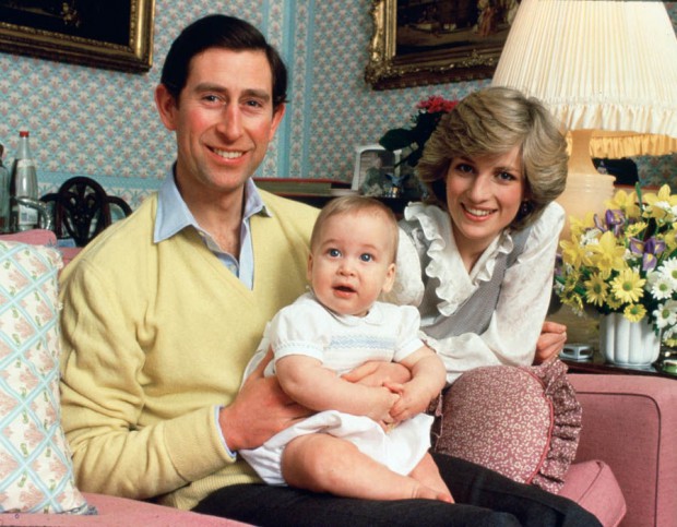 Little Prince William with his parents