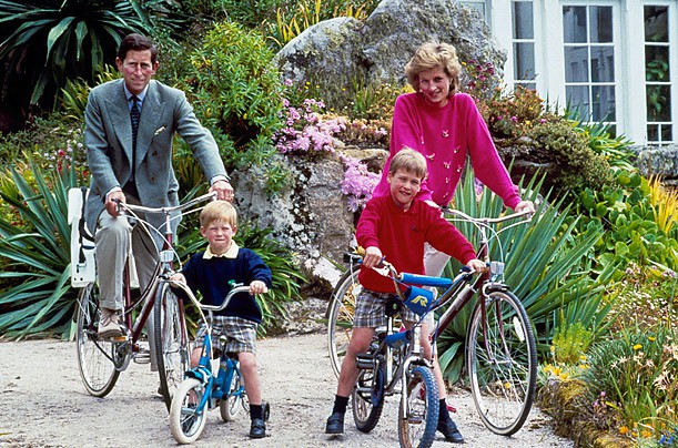 Princess Diana with her family