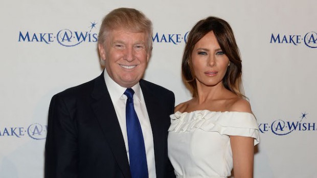Donald Trump and his wife Melania Trump at Make-a-wish event