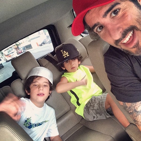 Marcos Mion Selfie in Car With His Childs
