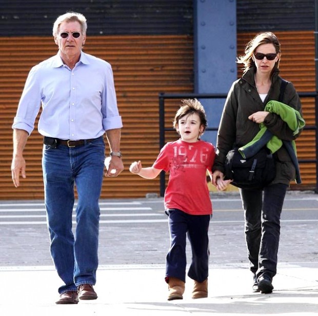 Harrison Ford, with Calista Flockhart and son Liam