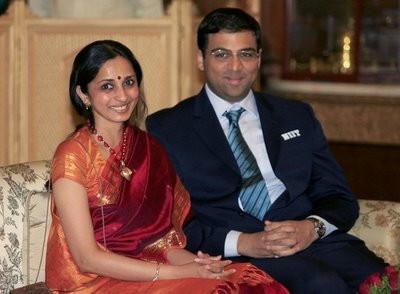 Viswanathan Anand and his Wife Aruna