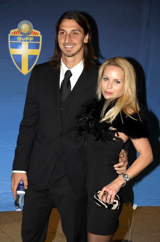 Zlatan Ibrahimovic with his Partner Helena Seger