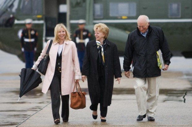 Former vice president Dick Cheney, daughter Liz, and wife Lynne