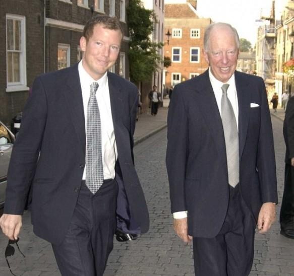 Jacob Rothschild with His Son Nathaniel Philip Rothschild