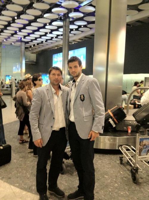 Grigor Dimitrov with his Father 