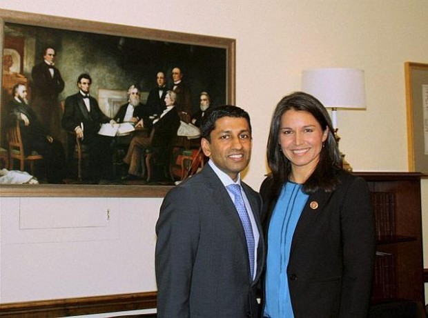 Srinivasan with His Wife Carla Garrett