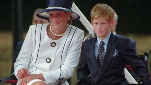 Harry With His Mother Princess Diana