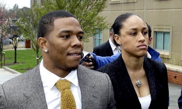 Ray Rice With His Wife Janay Palmer