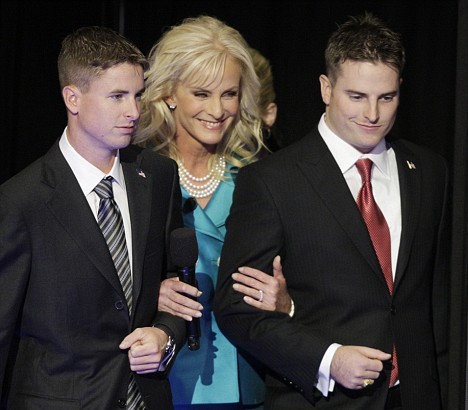 Cindy McCain with Sons Jimmy and Jack