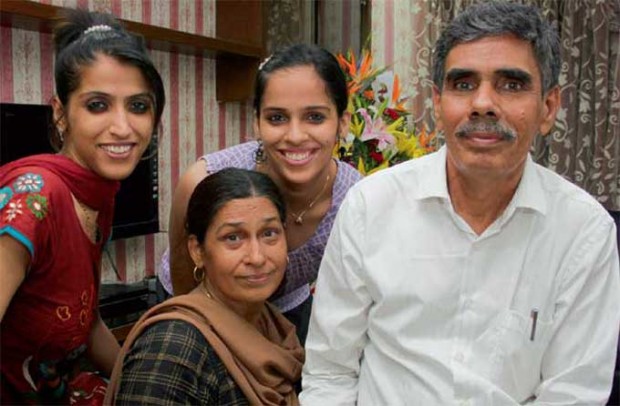 Saina Nehwal with Her Family