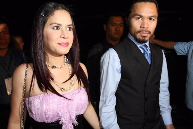 Manny Pacquiao With His Wife