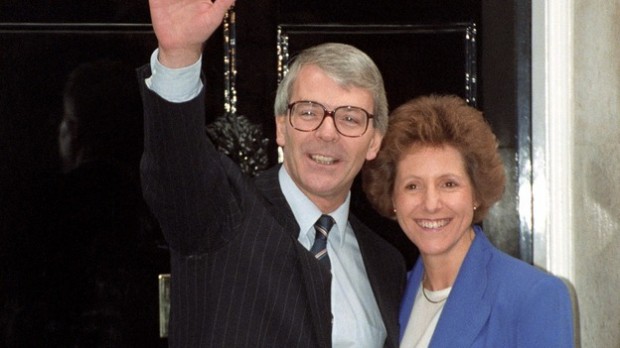 John Major and His Wife Norma after John Became Prime Minister in 1990