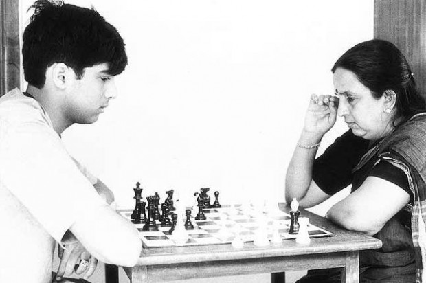 Vishy Anand Playing Chess With his Mother Susheela