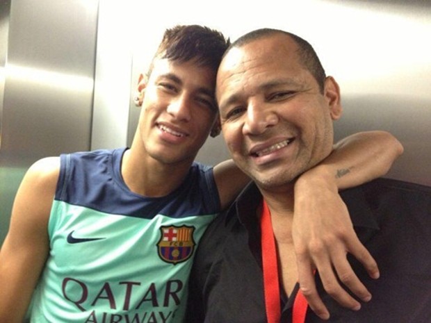 Neymar With His Father Neymar Santos Sr