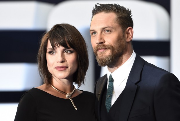 Tom Hardy's wife Charlotte Riley debuts baby bump at 'Legend' premiere in London 