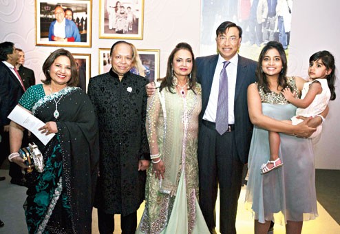 Mittal Couple Along with Mittal's Sister Sima Lohia, Her Husband Praksh, Vanisha and Her Child