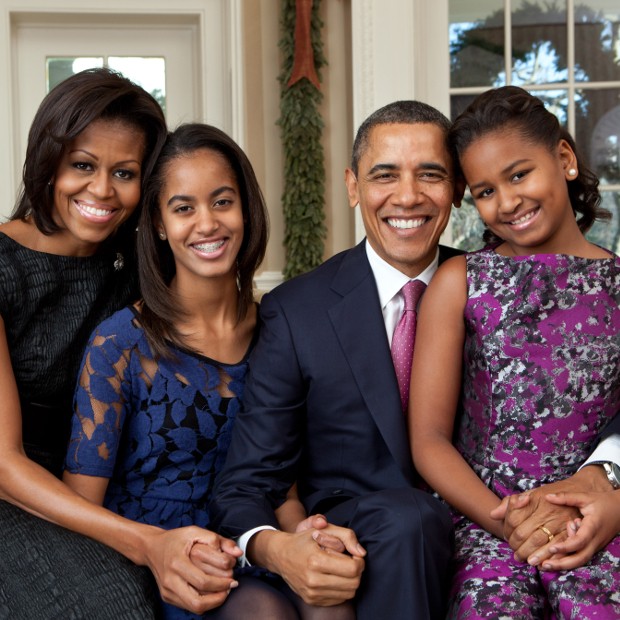 Michelle Obama With Her Family