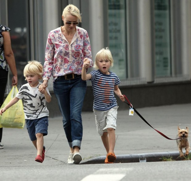 Naomi Watts with Her Two Sons