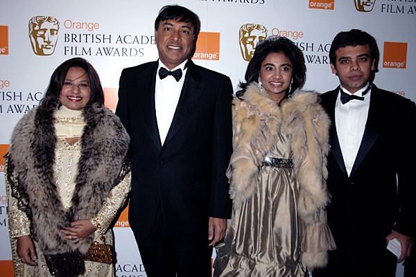 Mittal's Couple with Their Daughter and Son-in-Law