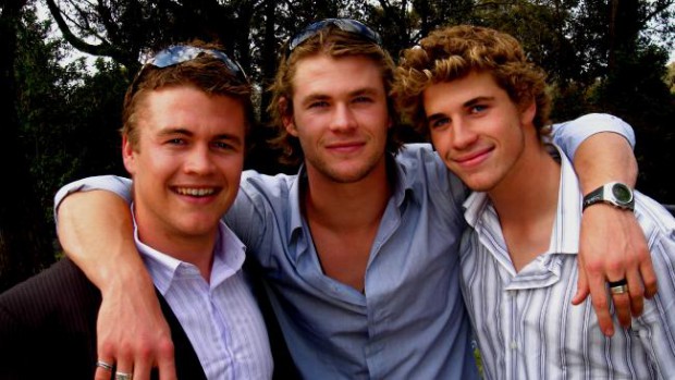 The Hemsworth brothers Luke, Chris and Liam