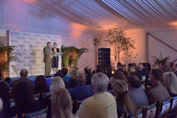 Jack and Barbara Speaking at their Health Care Foundation