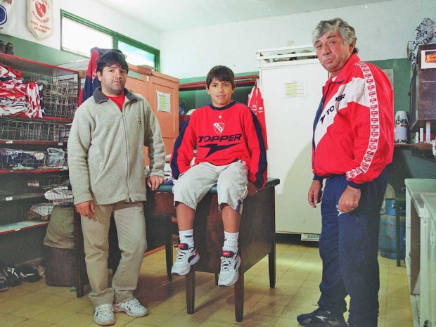 Little Aguero with his dad