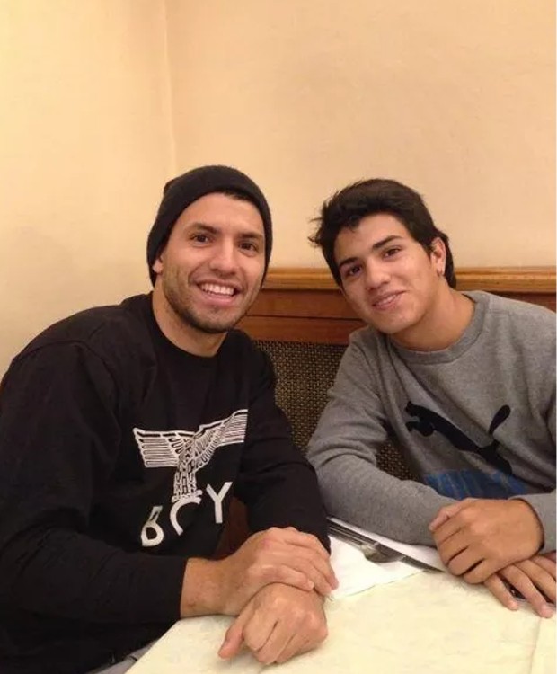 Aguero with his brother Mauricio del Castillo