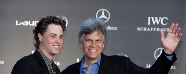 Mark and his son at Laureus Welcome Party