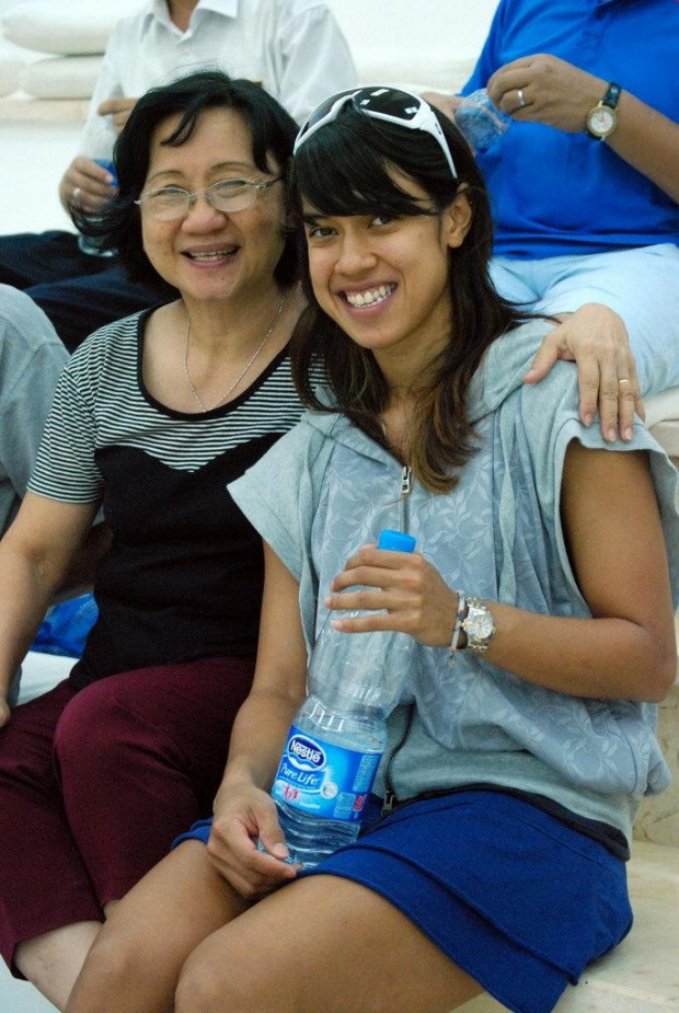 Nicol David with her mother Ann Marie