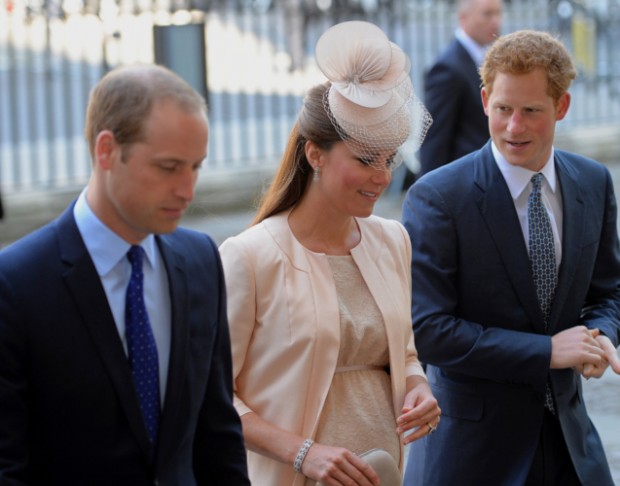 Prince Harry with Prince William and Kate Middleton