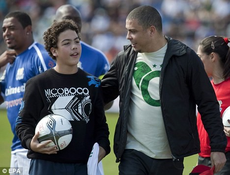 Ronaldo with his son Ronald