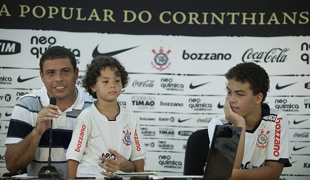 Ronaldo with his sons Alex and Ronald